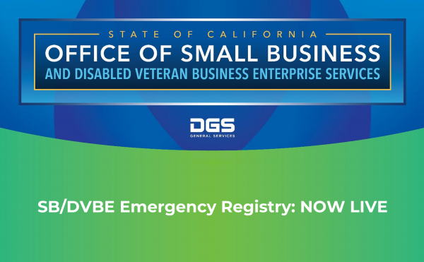 Read more about the article SB/DVBE Emergency Registry: NOW LIVE